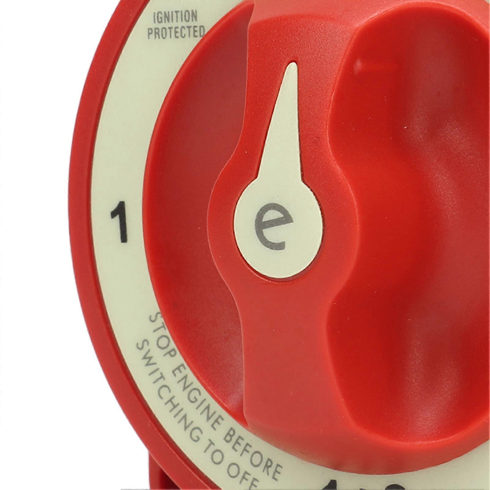 Battery Selector Switch Rotary Knob 3 Studs 350A 32V Battery Disconnect Switch for RV Marine Automotive 9001E (4 Position)