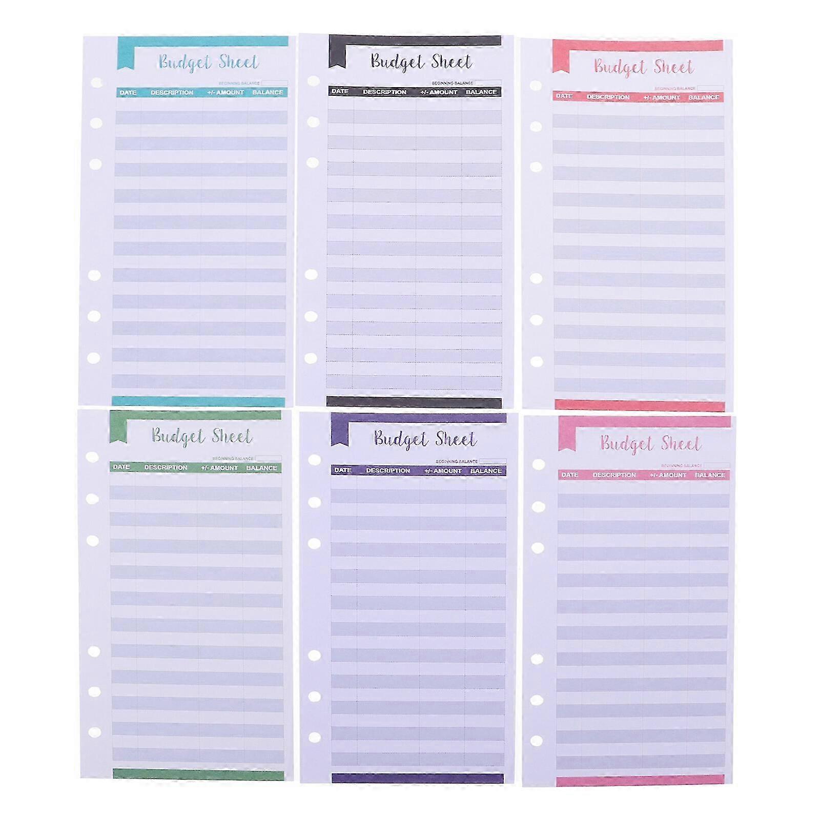 20 Pieces Budget Planner Sheets for Personal Expense Management and Organization