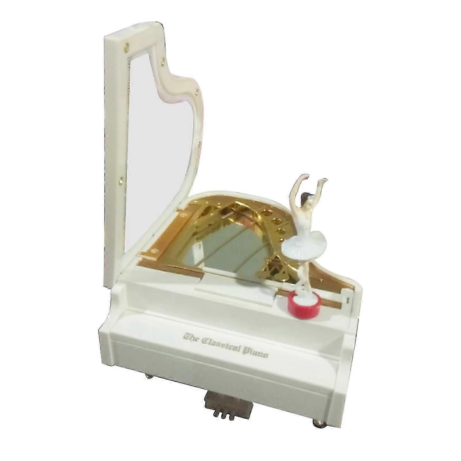 オルゴール魅力的な装飾ブティックオーナメント誕生日プレゼントクラシックバレリーナダンシングガールピアノ音楽ジュエリーボックス化粧台-C-