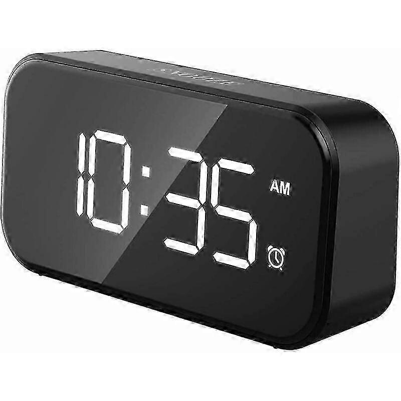 1 Netzstrom LED-Digitalwecker am Bett, 5 LED-Digitalanzeige-Wecker mit zwei USB-Anschlüssen,