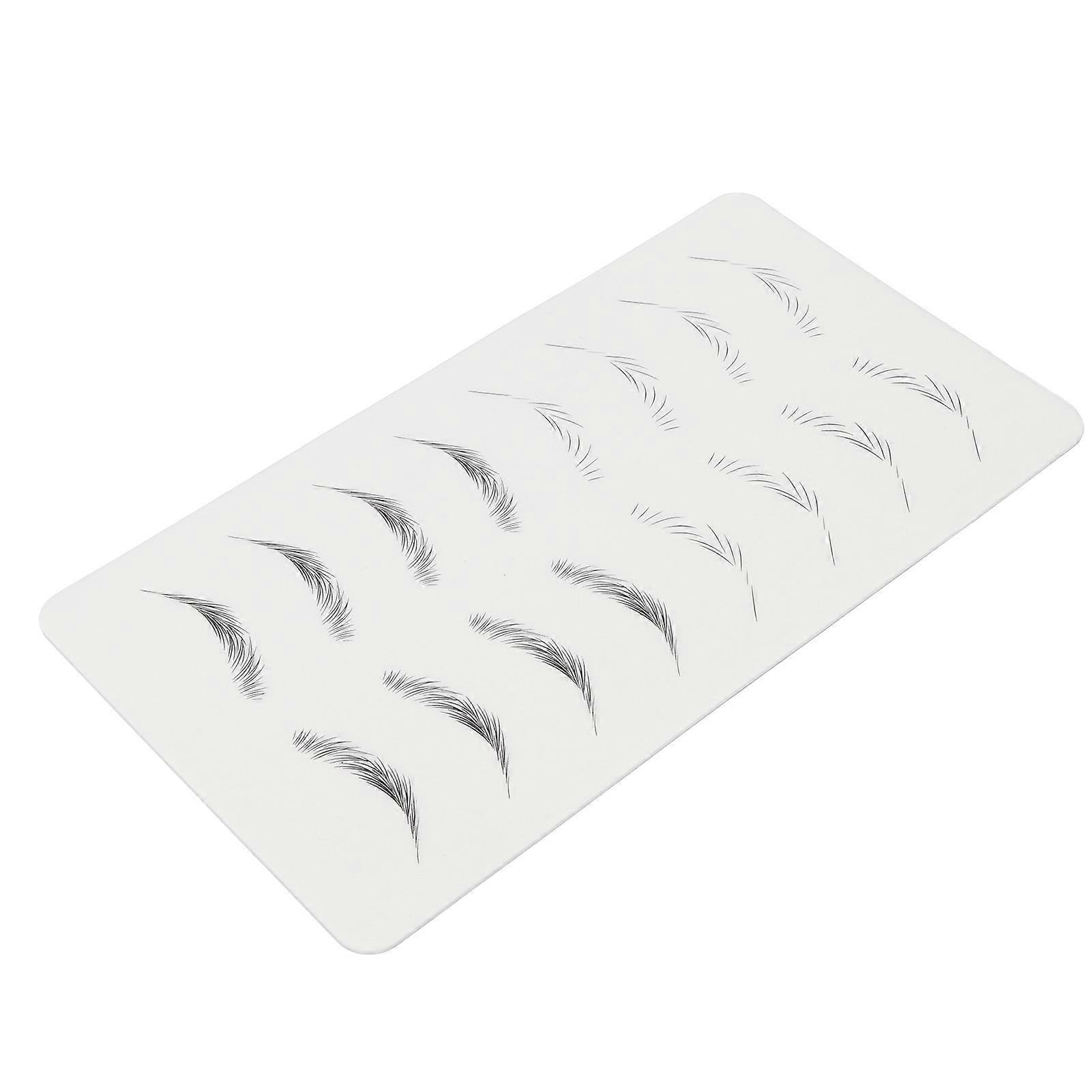 Microblading Practice Skin Inkless Wide Eyebrows Microblading Training Sheet for Beginner 02 