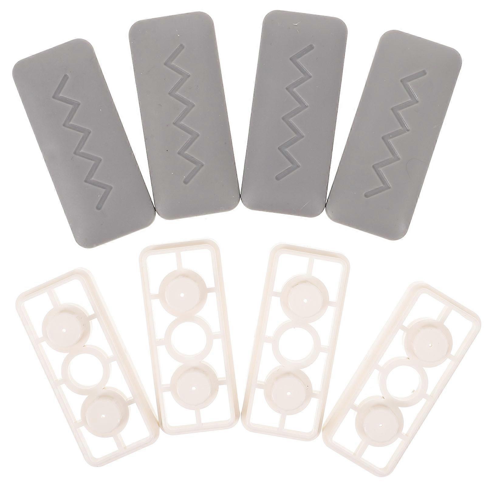 Universal Toilet Seat Pad Toilet Seat Bumper Hotel Use 5.00X2.00X1.50cm Protect Surface 4 Pairs