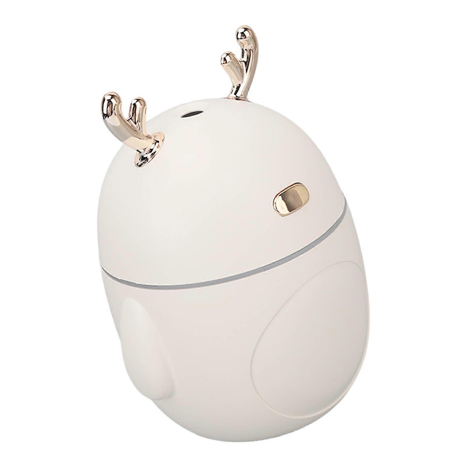 Mini Humidifier with Ambient Light 320ml Auto Off Cool Mist Super Quiet USB Aroma Diffuser for Office Home White 