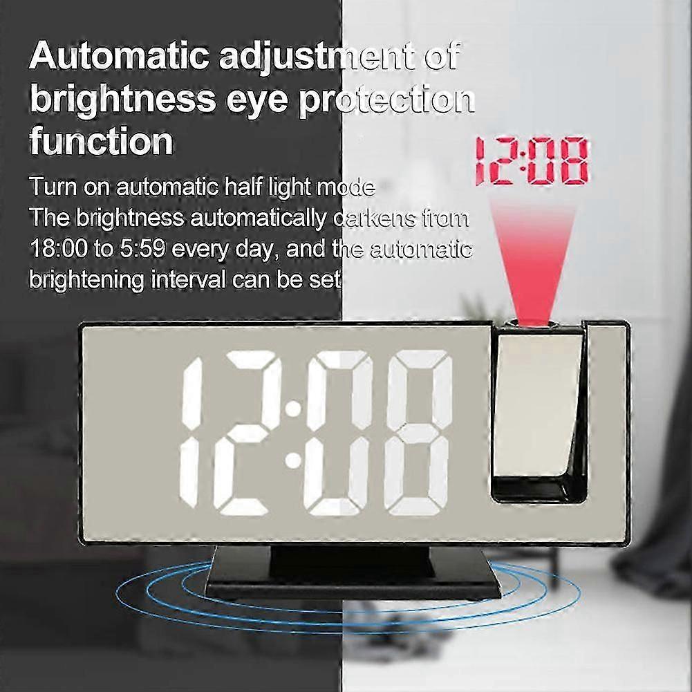 LED Digital Multifunctional Snooze Clock Alarm Alarm Clock USB Rechargeable Display Screen Clock