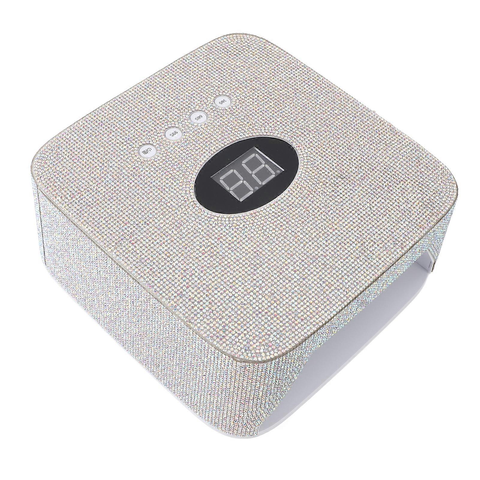 Portable Nail Lamp Rhinestone Gel Nail Dryer Quick Curing LED Nail Light with 30 Lamp Chips for Manicures 100‑240V EU Plug