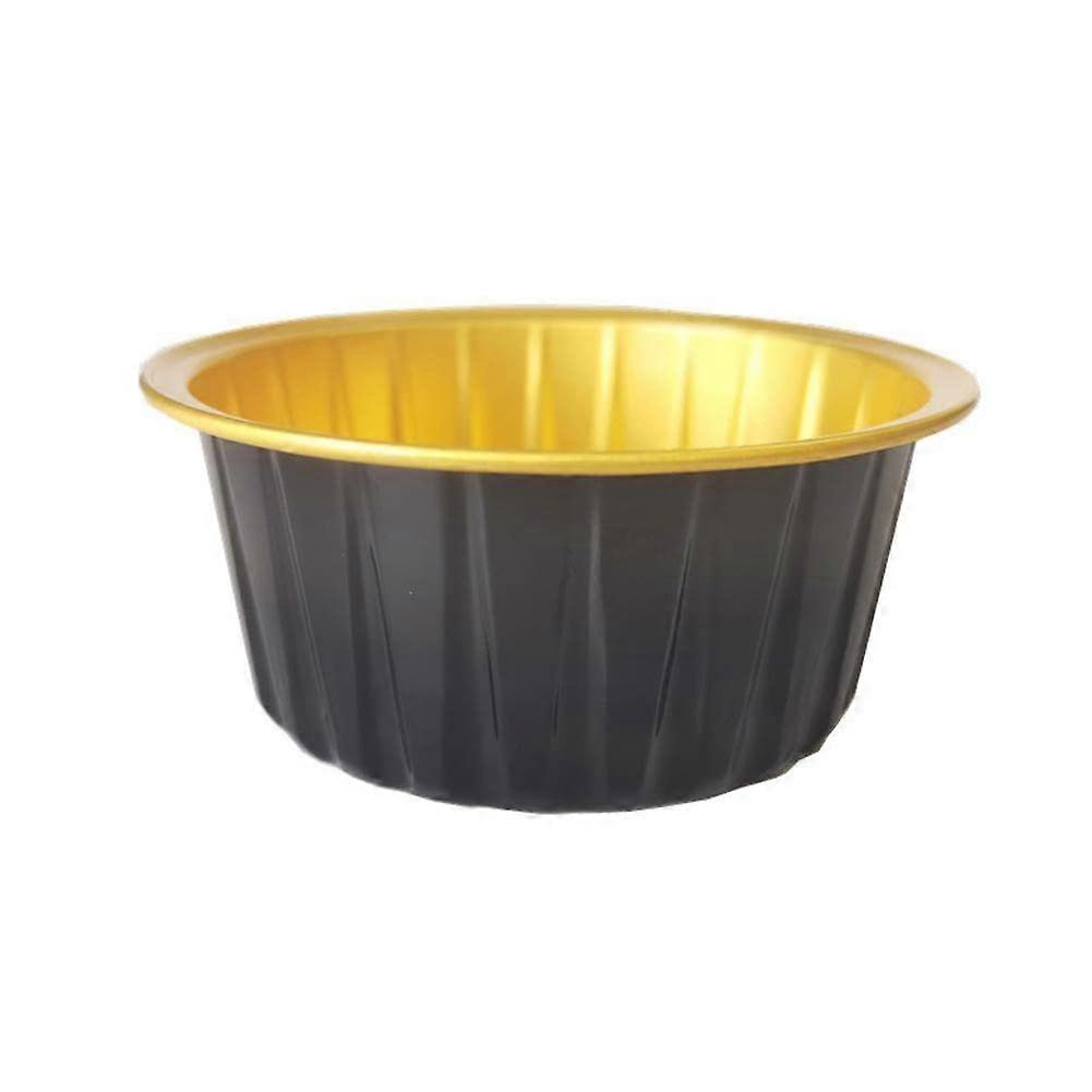 125ml Aluminum Foil Disposable Cake Baking Cups for Muffins, Cupcakes, Pudding, Mousse, 5 Pieces Set