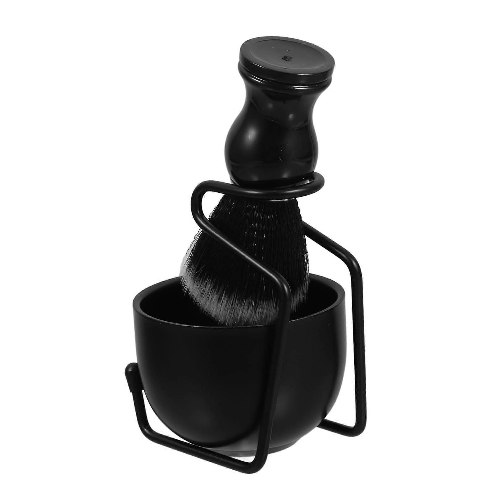 Shaving Brush Set for Men with Brush Holder, Manual Shaving Brush, Professional Salon Quality, Durable Material