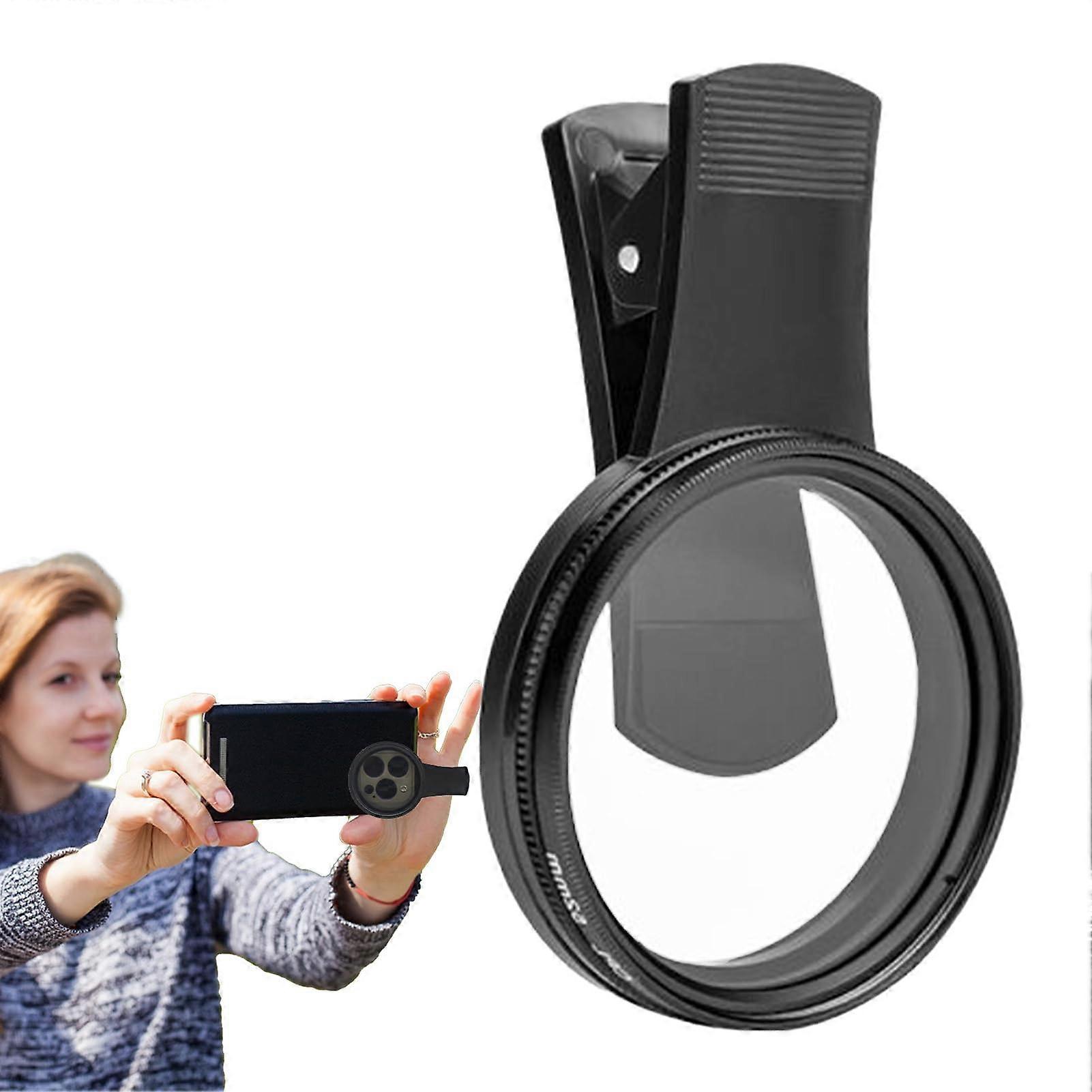 Circular Polarizer Clip for Photography with Reduced Backlighting and Glare CPL Filter, Camera Filter, Easy Mobile Phone Clip 52 mm