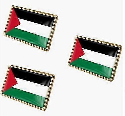 3個のパレスチナ国旗ピンバッジ、パレスチナパレスチナ国旗ピンバッジラペル、パレスチナナショナルエナメルバッジアームバンド