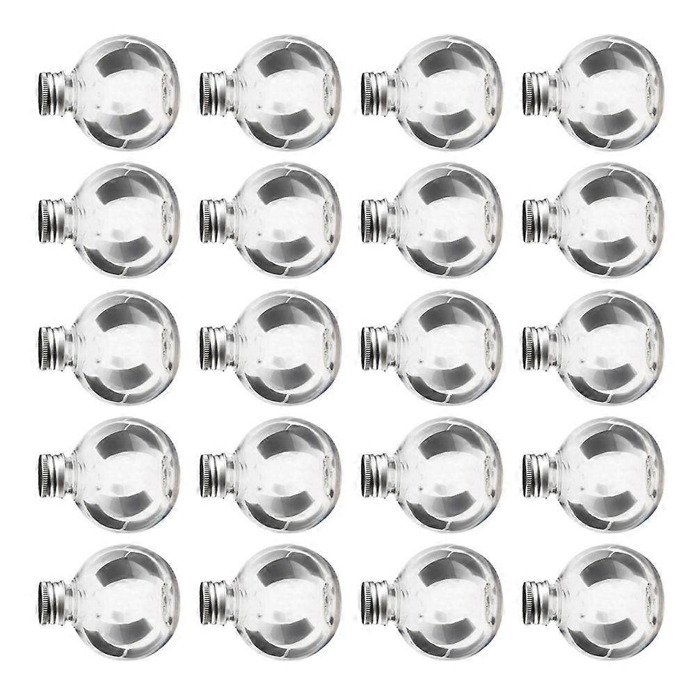 Transparent Plastic PET Bottles with Lids for Storage Use 20 Pieces Leak Proof Small Vials 0.5oz
