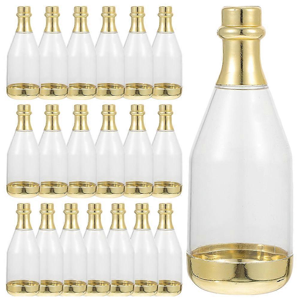 20pcs Bottle Container Wedding Box Bottle Favor Containers Bottles Golden Clear Bottle Party Box