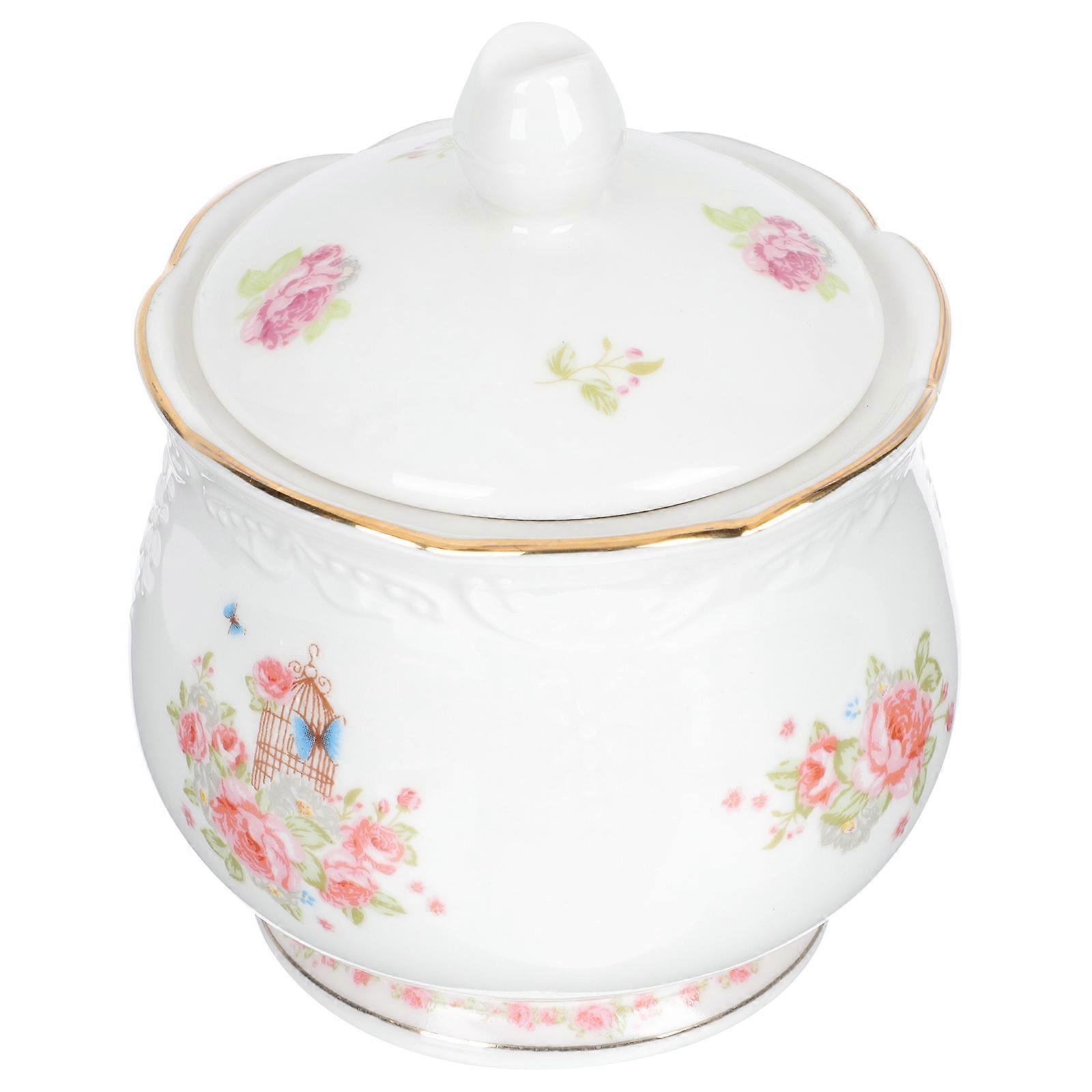 Ceramic Sugar Bowl Sugar Organizer For Cafe Use Multi-Function 10.00X8.50X8.50CM 1Set