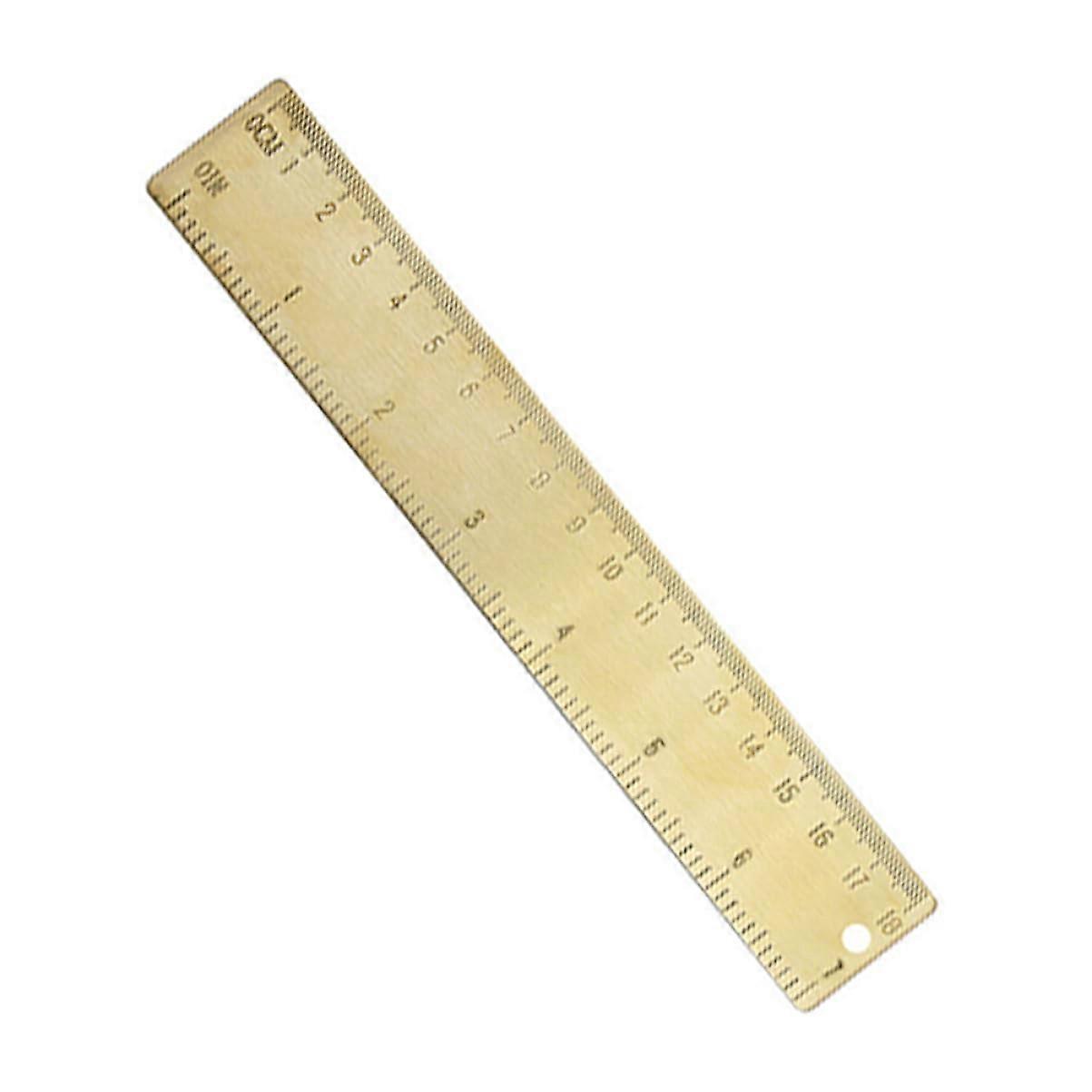 Multifunctional drawing ruler with double scale for precise measurements, designed for students, architects, and engineers.