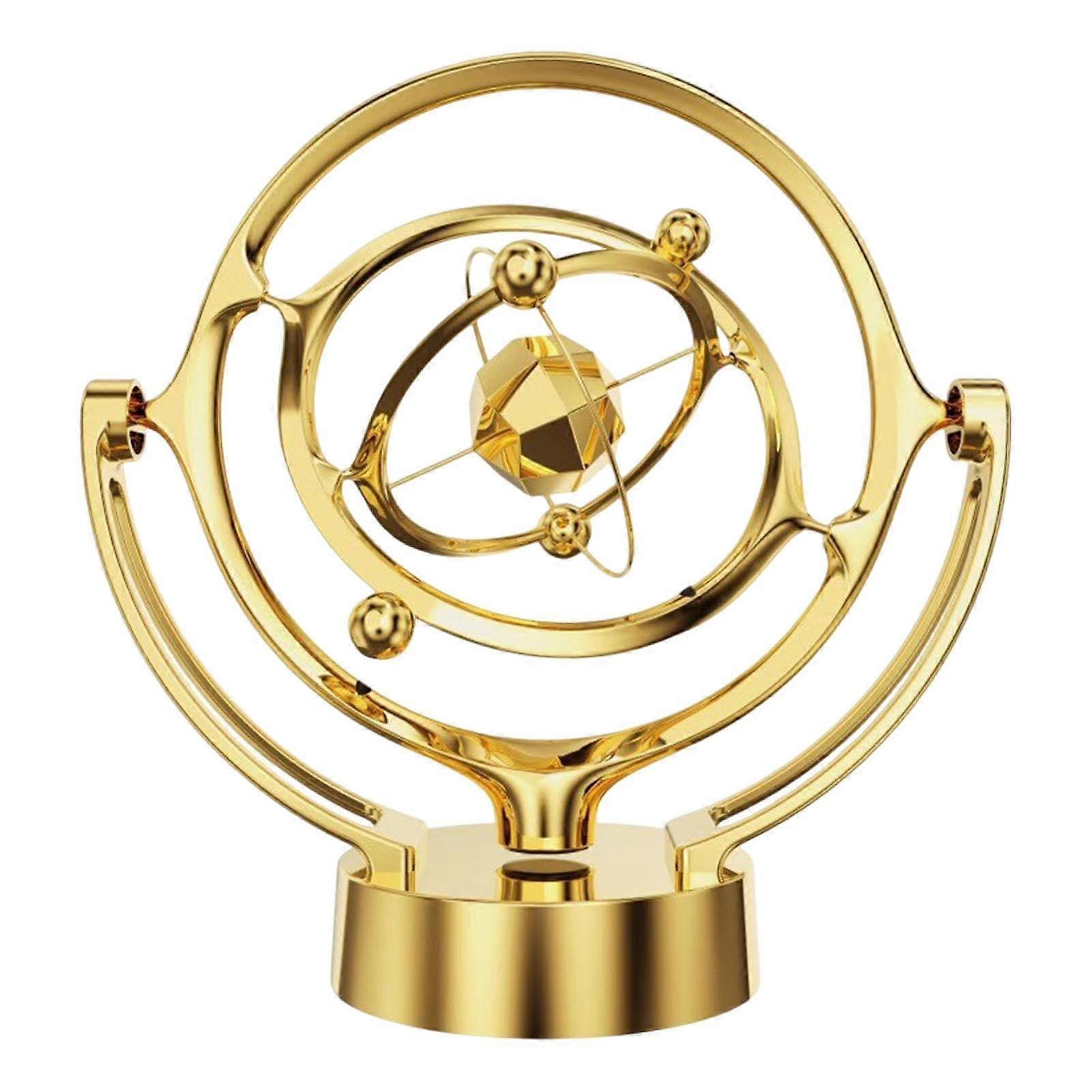 Electronic motion balance balls, science kit, kinetic art for the desktop, gold