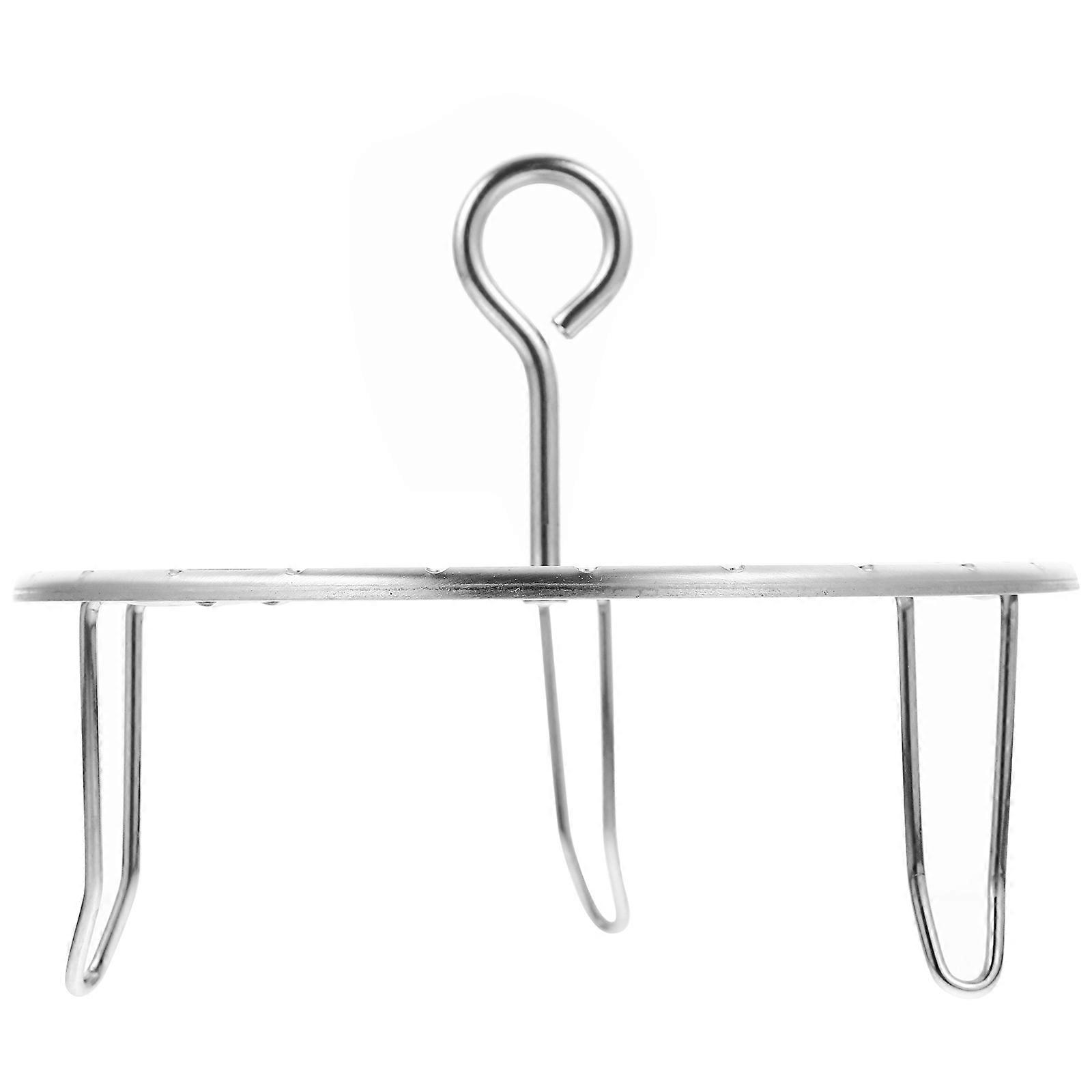 Stainless Steel Triangular Steaming Rack Round Steam Rack For Steaming Food Silver 1Set