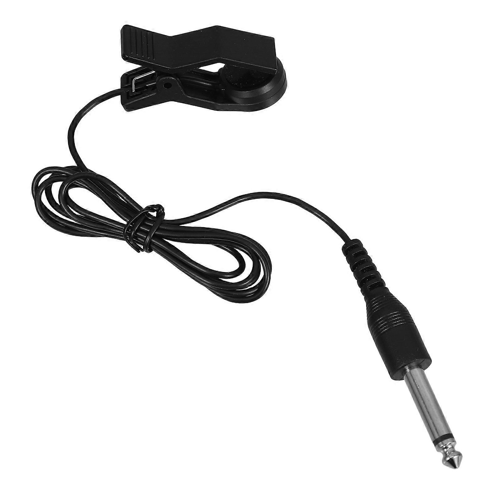 Instruments Pickup Violin Cello Clip On Piezo Transducer Noise Resistance Black 1Pcs
