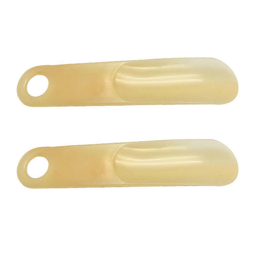 Dress Shoe Horn Practical Design Daily Use Adults Plastic Compact 7.5×1.6×0.2in Portability 2Pack