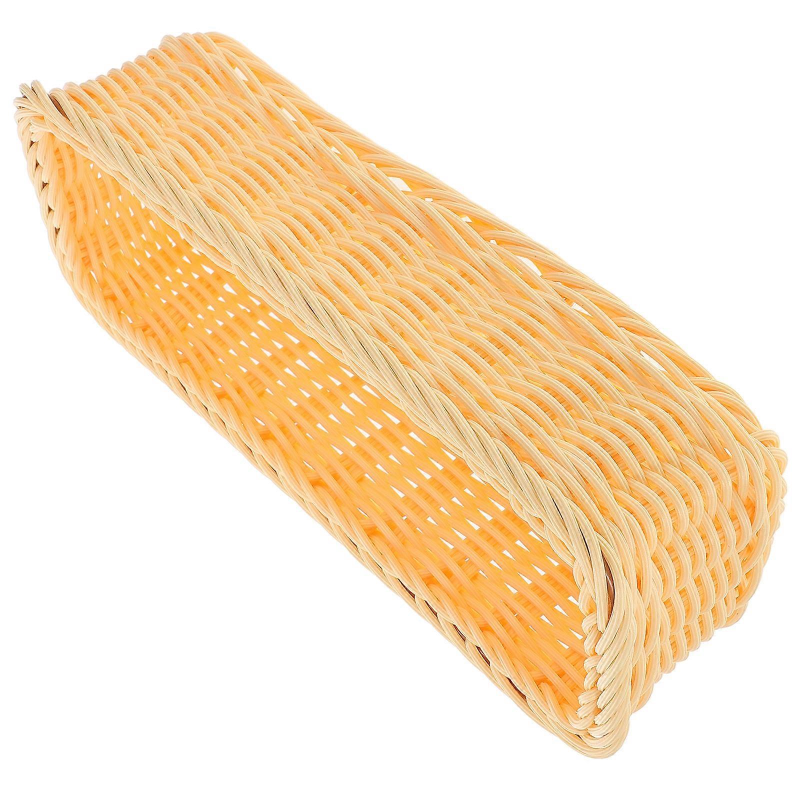 Plastic Chopstick Holder with Large Capacity and Water Draining Feature for Kitchen Storage Light Yellow