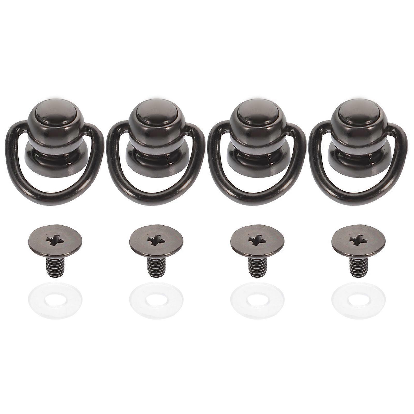 حلقات D الصغيرة القابلة للتدوير برشام مسمار للحقائب تصميم عملي سبائك الزنك 1.00X1.00X1.00 سم الحرف الفنية 4 قطع