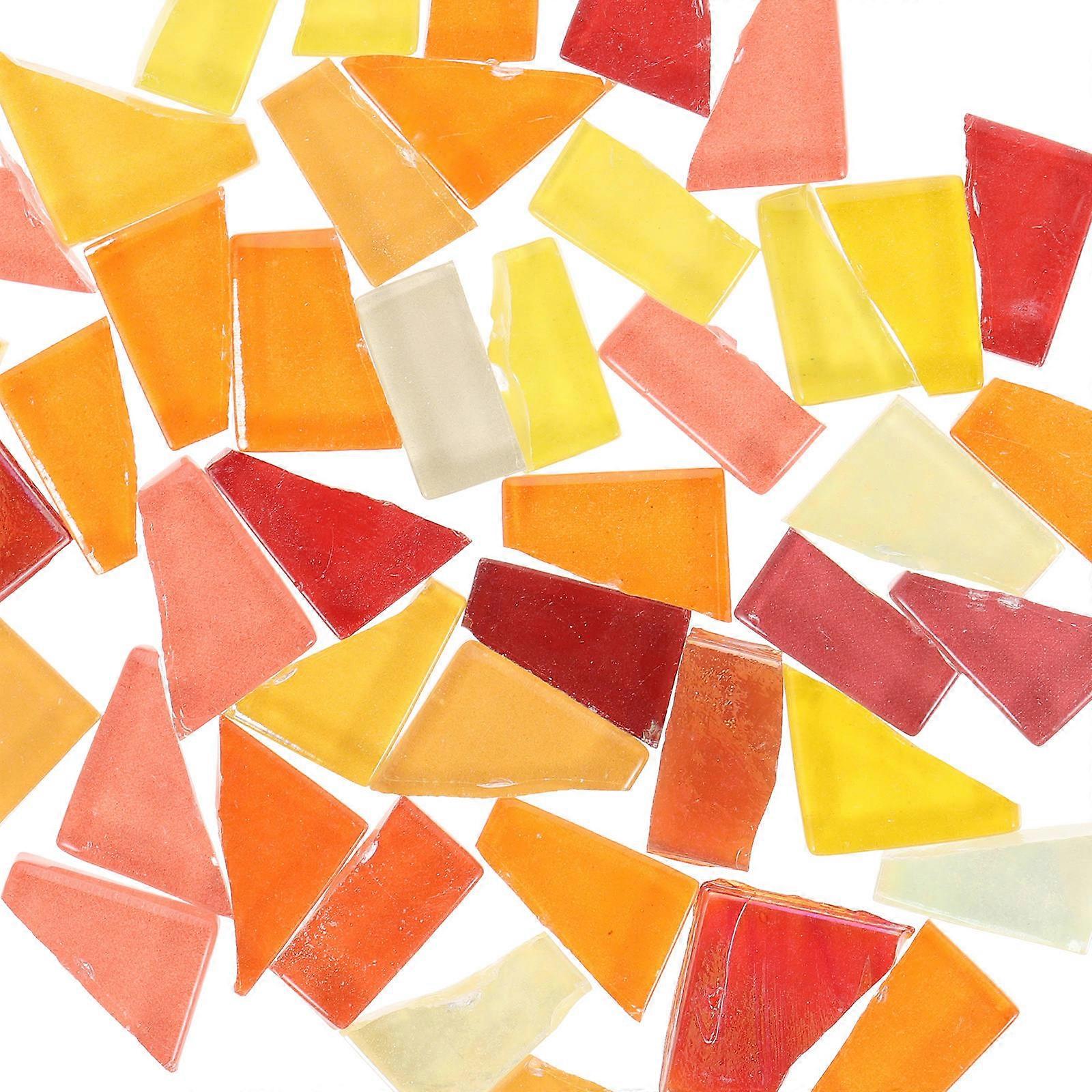 Stained Glass Craft Diy Tiles Assorted Color Irregular Shape Decoration 1 Bag