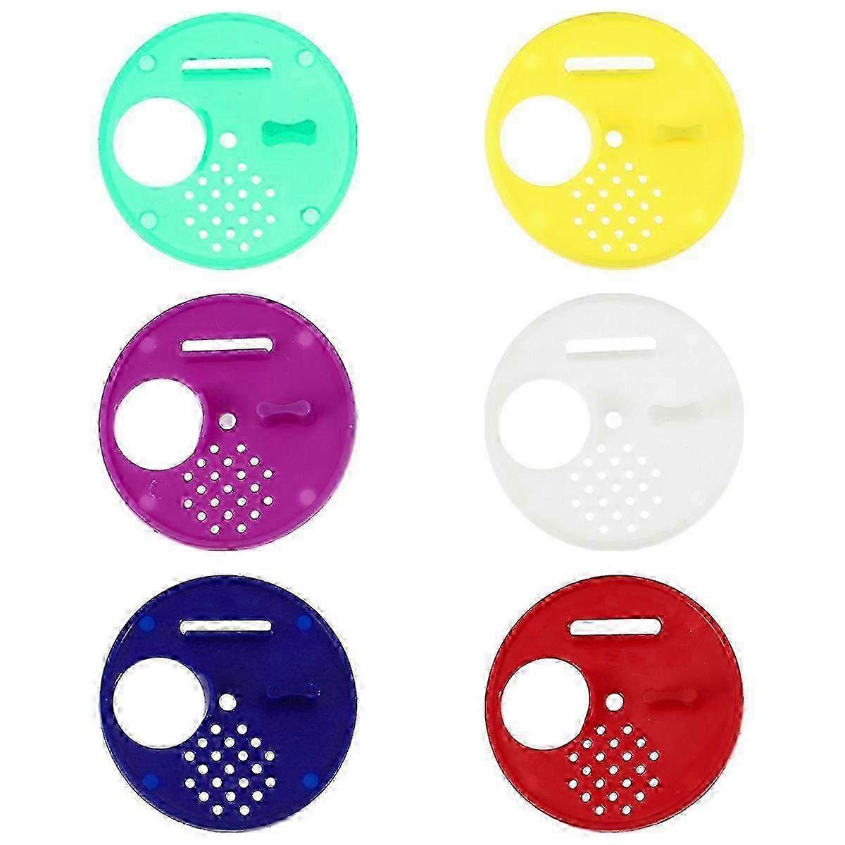 30 قطعة من أقراص مدخل خلية النحل البلاستيكية المستديرة - فتحات التهوية لباب العش لتربية النحل (أبيض ، أخضر ، أصفر) - ملحقات النحل الأساسية