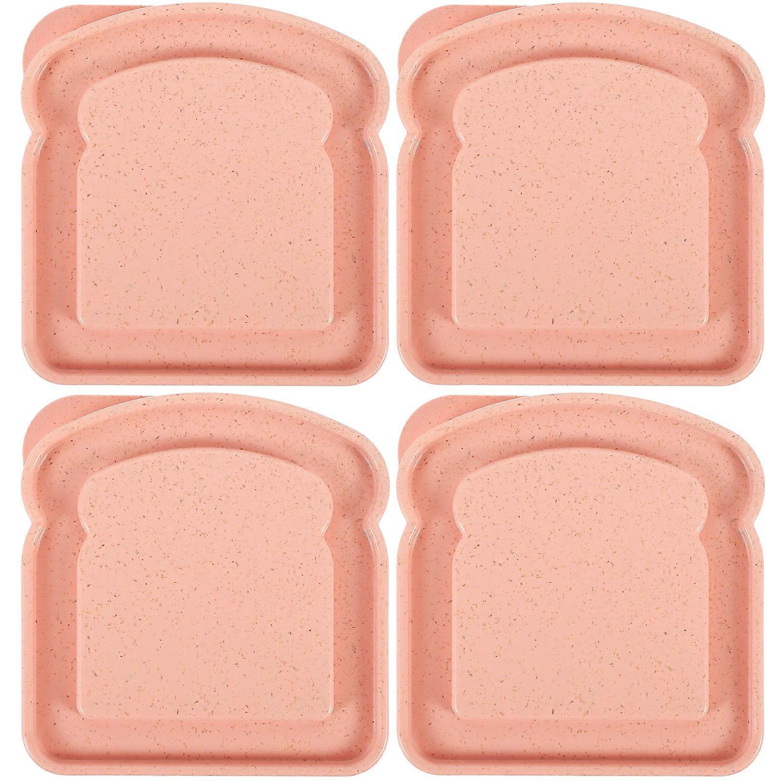 Lunch Containers With Lids Bread Toast Storage Holders Work 13X12.3X3.7CM 4Pcs