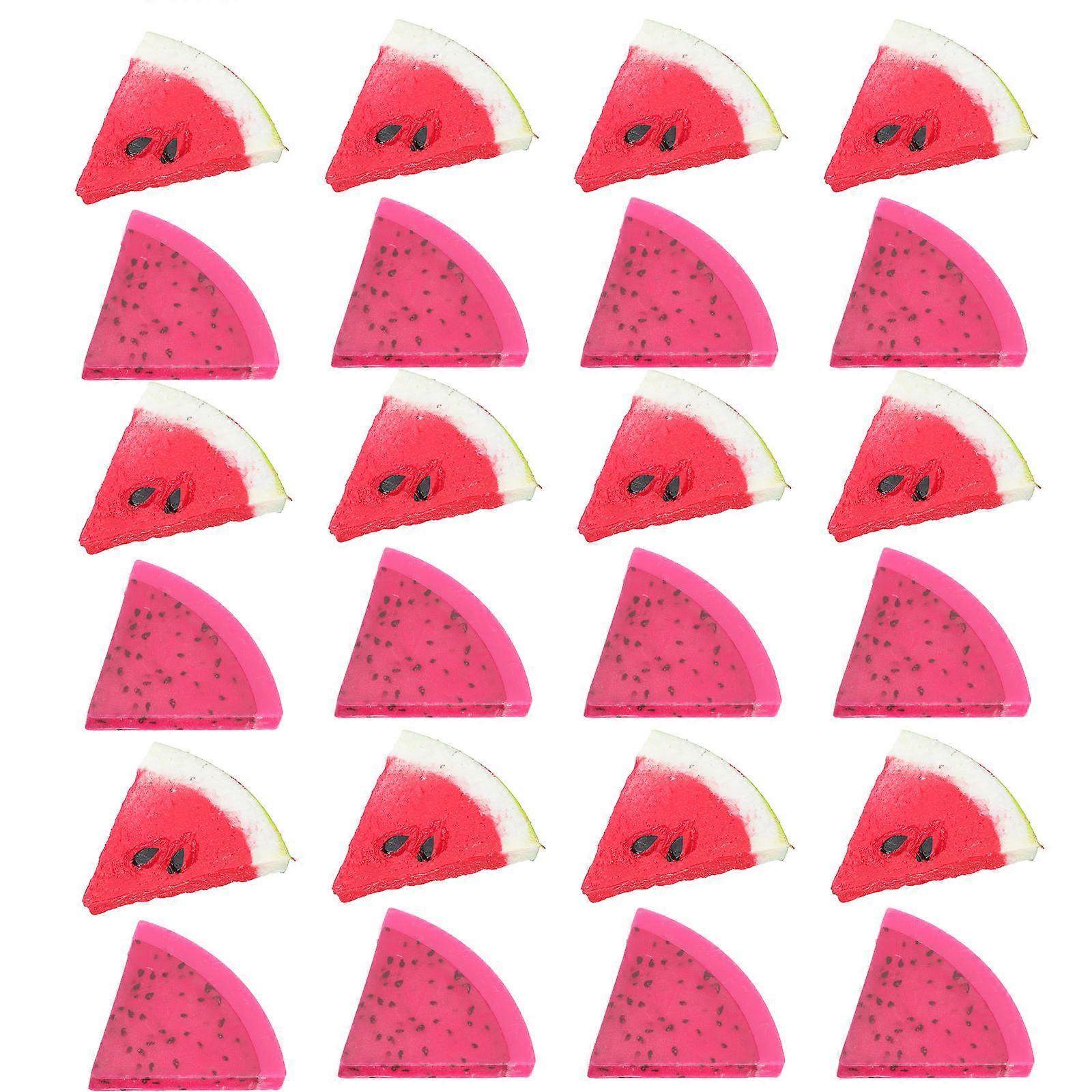 1 Set Pitaya Slice Model Fruits Slice Model for Children Teaching Aid Showcase Prop Watermelon Decor
