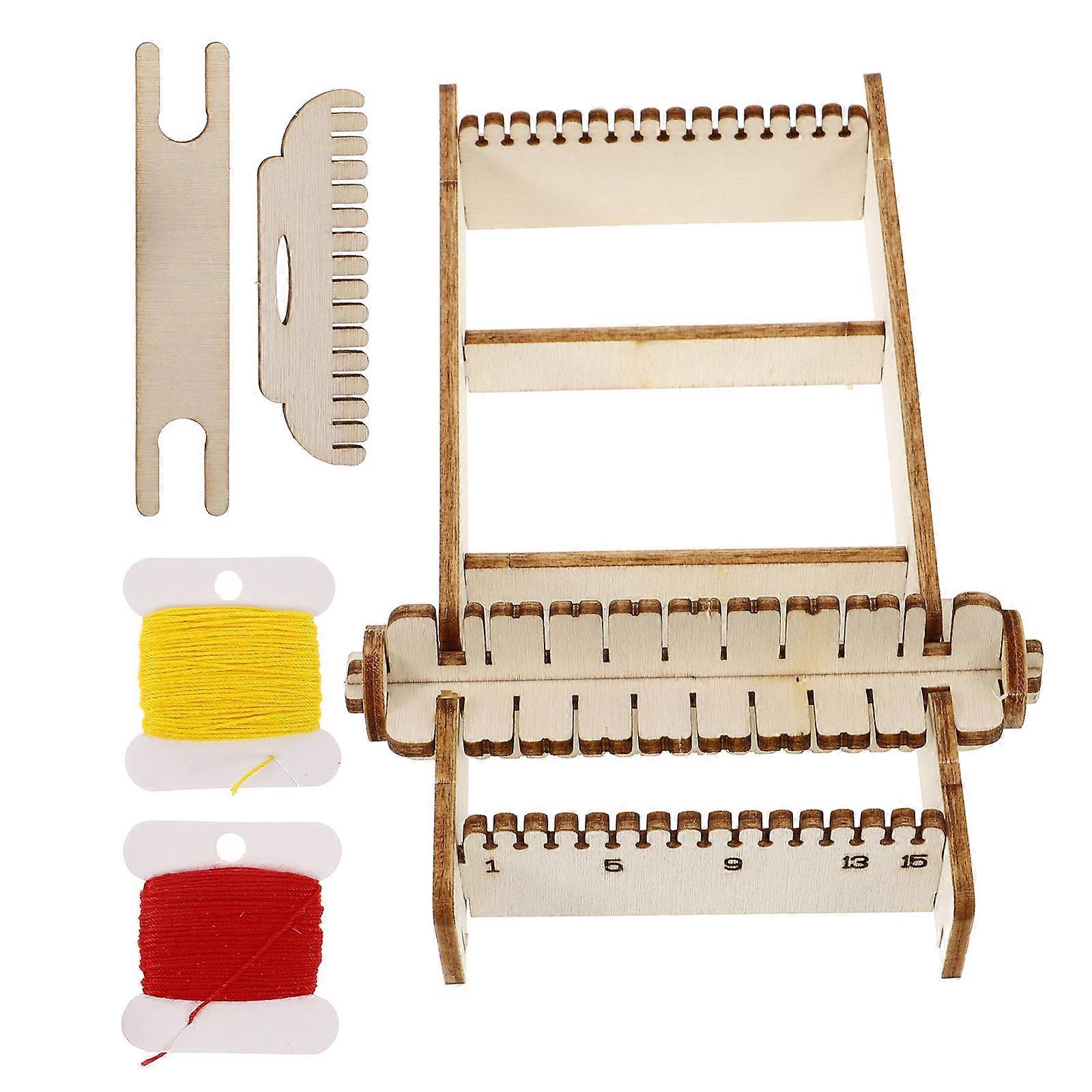 1 Set Handmade Wooden Knitting Loom for DIY Weaving Projects – Easy Setup Loom Weaving Machine for Teens and