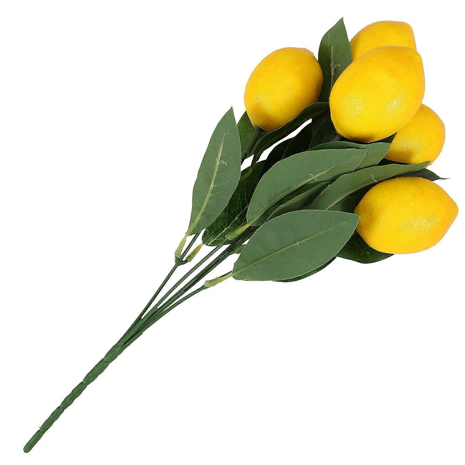 Lemon Branches For Decoration Artificial Fruit Branch Table Centerpiece Foams Material 1Pcs
