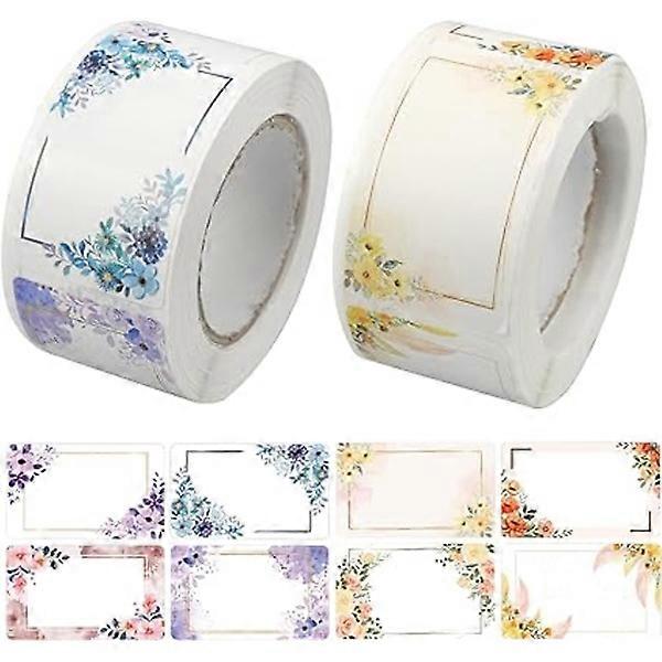 2 rolls jam jar labels (total 500) for kitchen use, including self-adhesive jam jar labels, jam jar labels, crafts, jar labels, price labels.