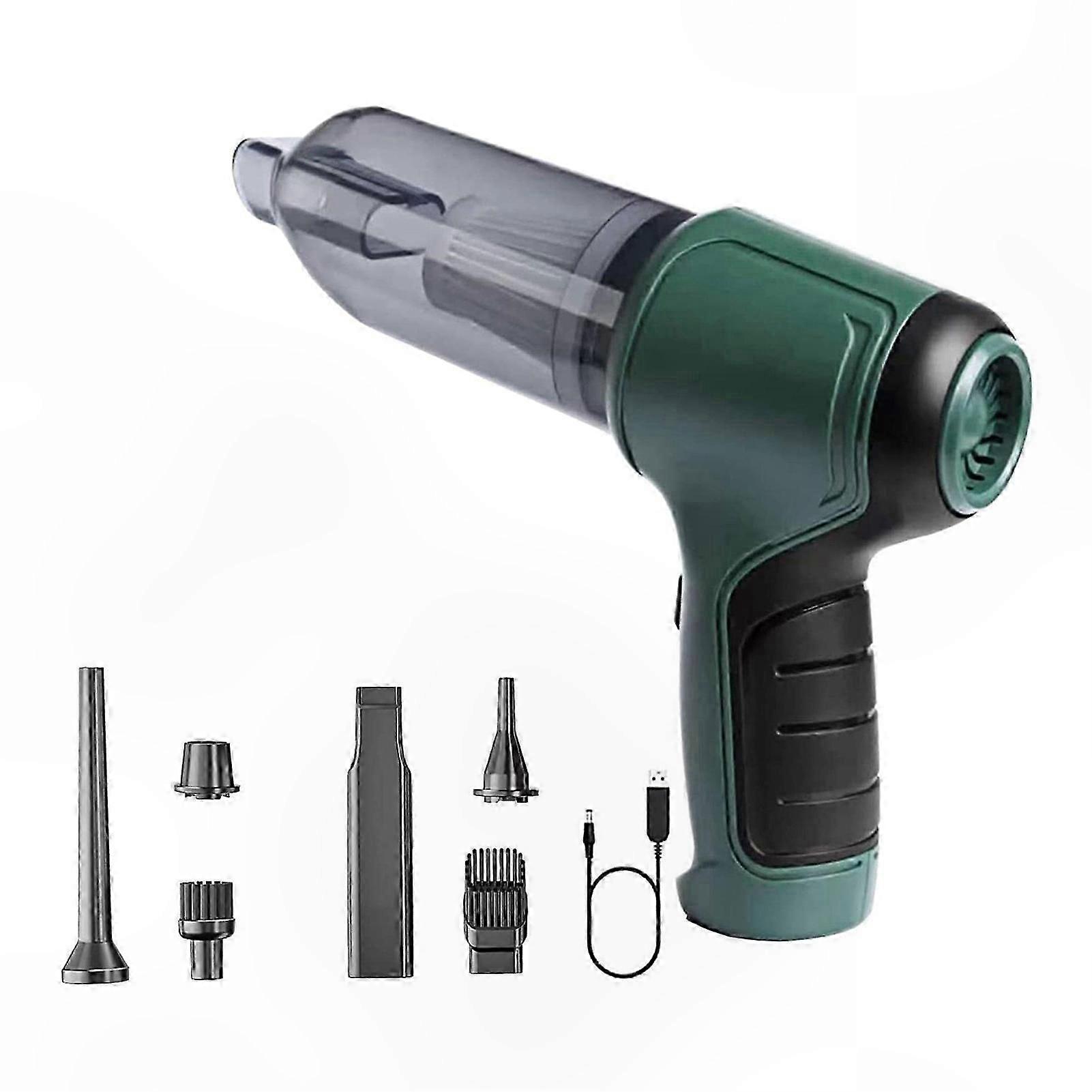 Mini Cordless Vacuum Cleaner with Strong Suction Low Noise Portable Rechargeable Handheld Air Blower for Car and Home Use