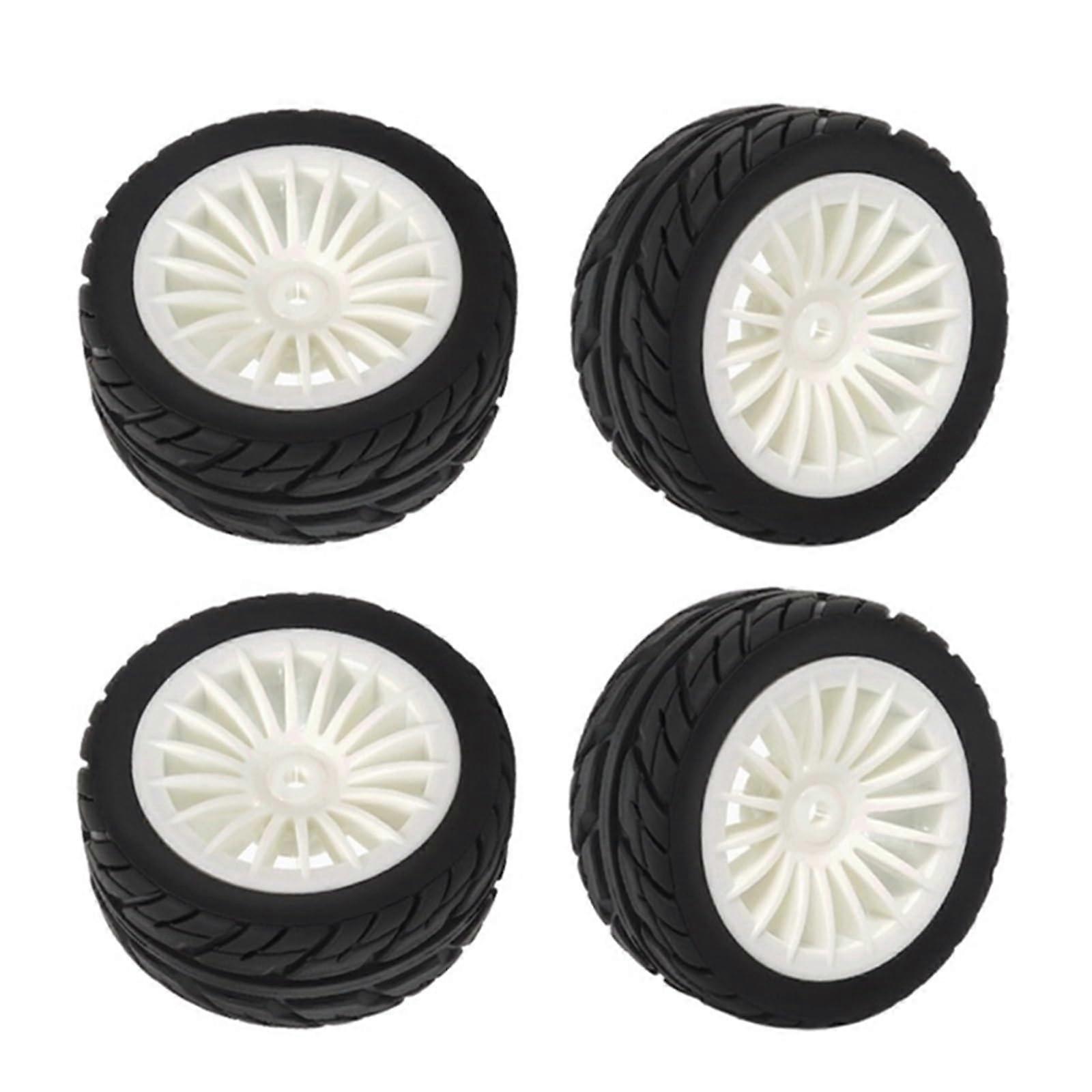 RC Tyre Compatible with SG1603 SG1604 SG1603 for UDIRC UD1601 UD1602 UD1603 UD1604, 4Piece Rubber Tyre Wheel 1/16 RC Car Upgrade Parts