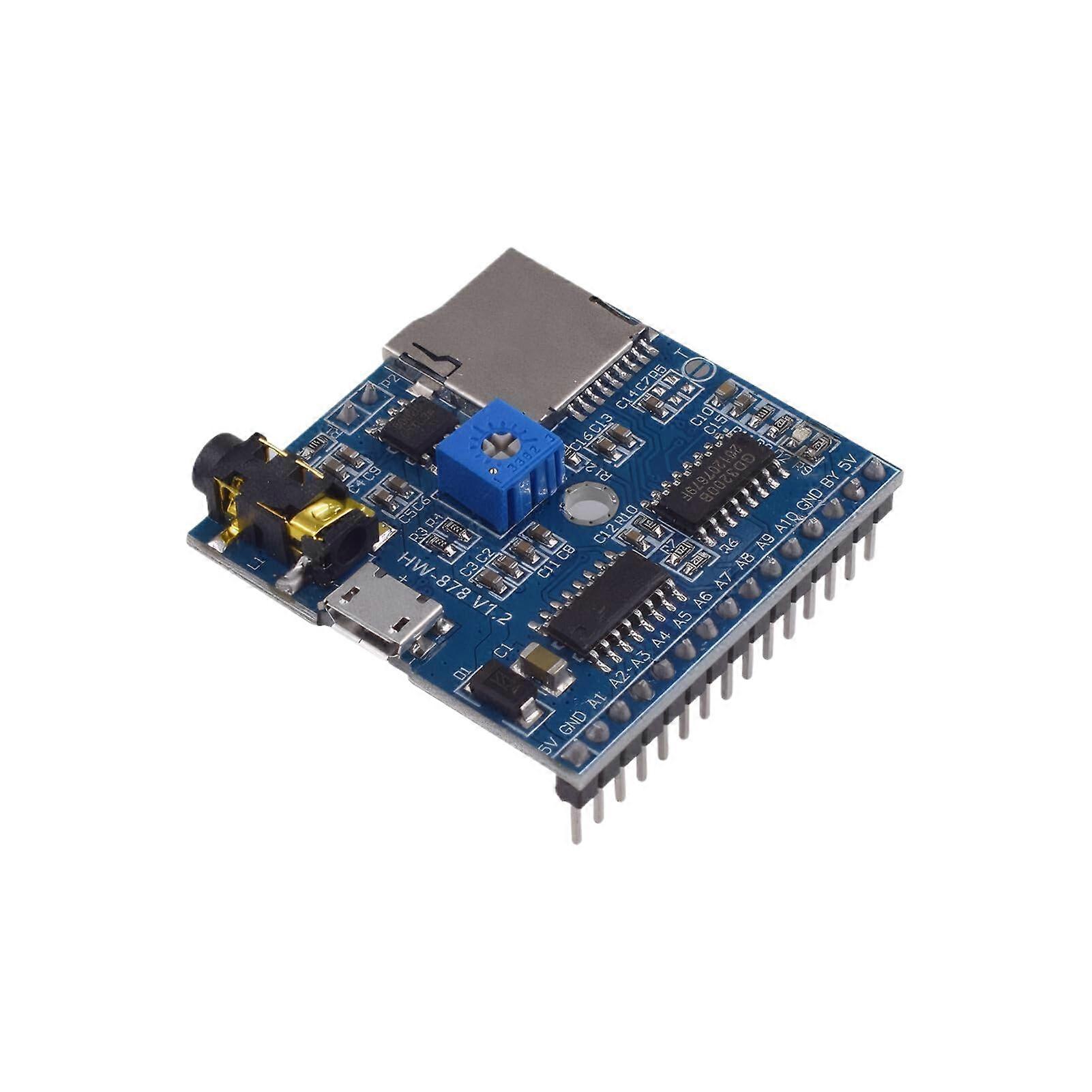 MP3 Voice Playback Module with Speaker Interface, On-Demand Music Player, and Trigger Function for Easy Audio Playback