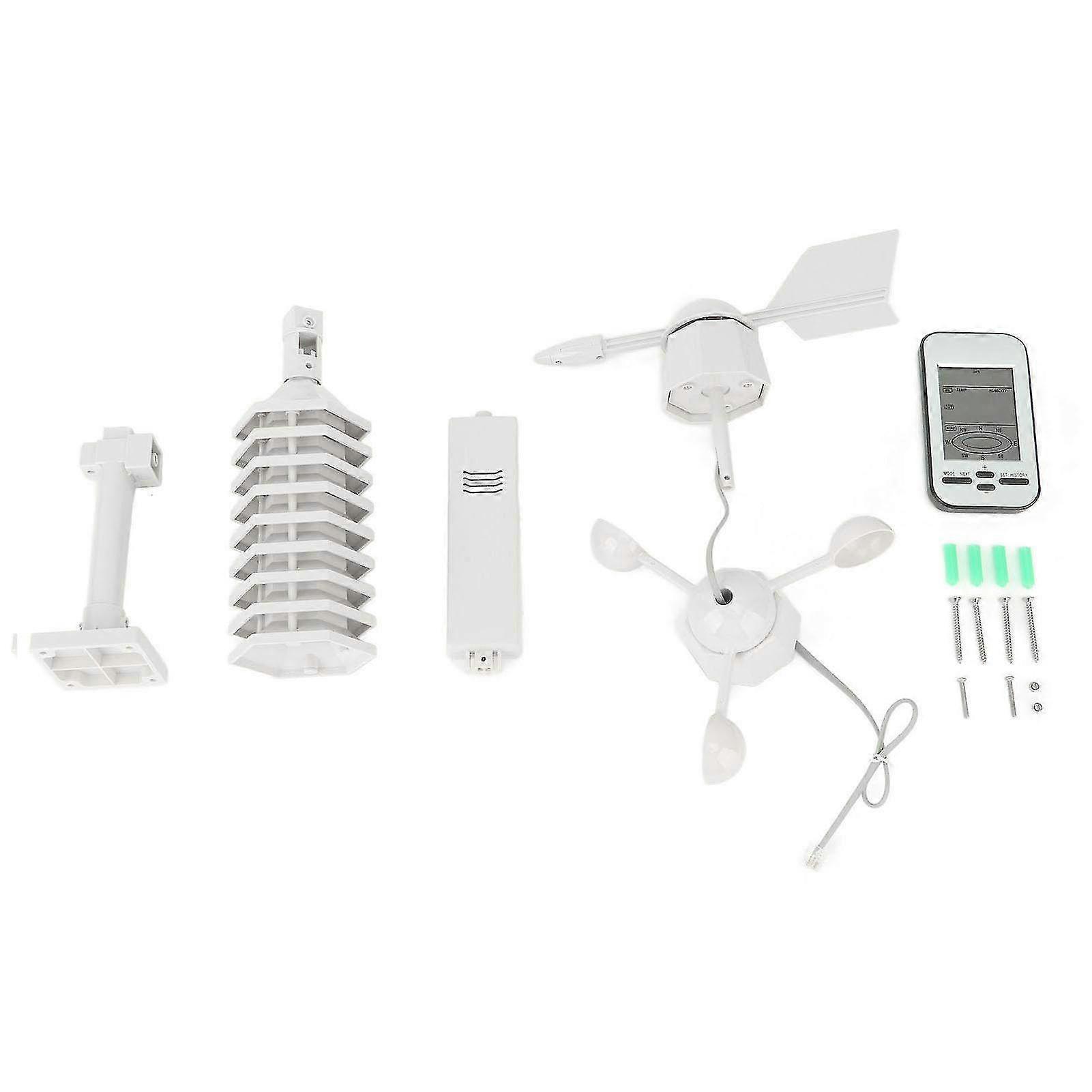 Multifunctional Weather Station Set - Home Meteorological Device for Temperature, Humidity, Wind Speed & Direction (100m Range)