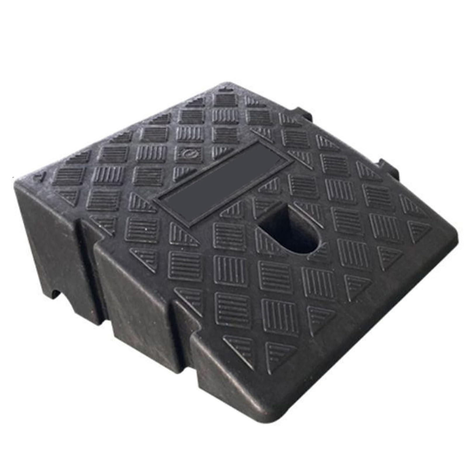Kerb Ramp, Threshold Ramp, Driveway Wedge, PVC Ramp (25 x 27 x 7 cm)