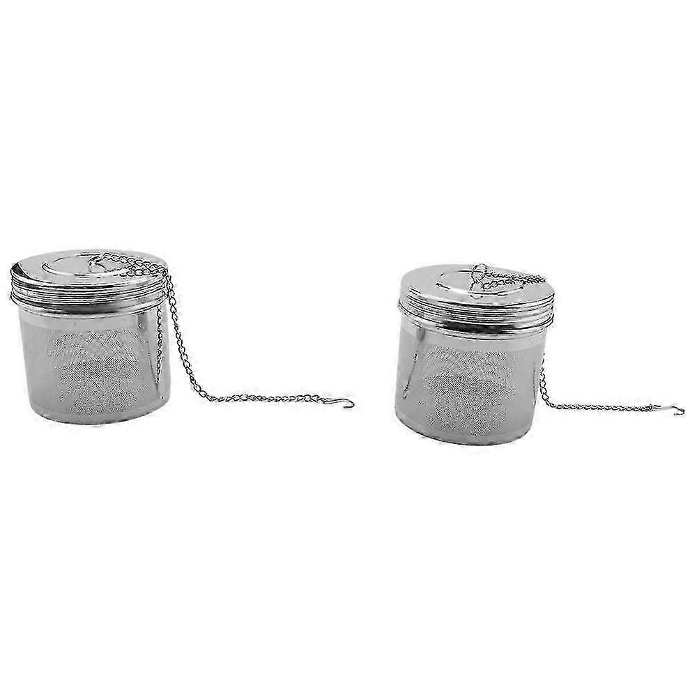 2er-Pack großes Teekugel-Ei für loses Blatt-Tee-Gewürz-Ei zum Kochen, Gewindedeckel, Extra F Js