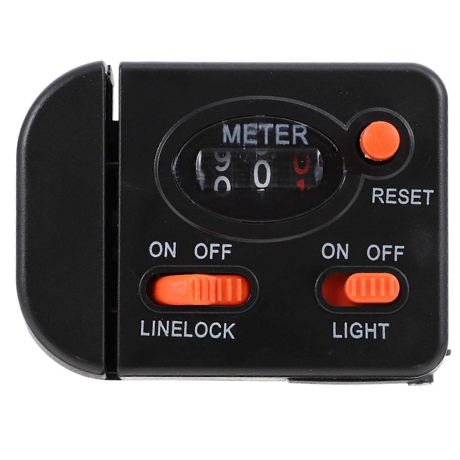 Compact Fishing Line Length Measurement Tool In Black Color For Fishermen 1Pack Bidirectional Measurement