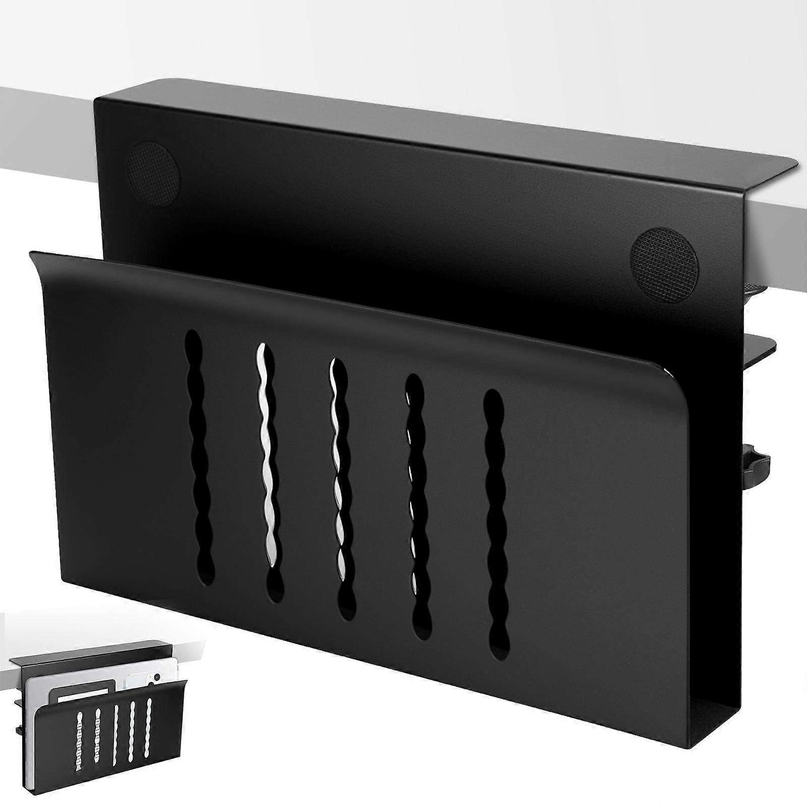 No-drill Multi-functional Table Edge Storage Bracket Black