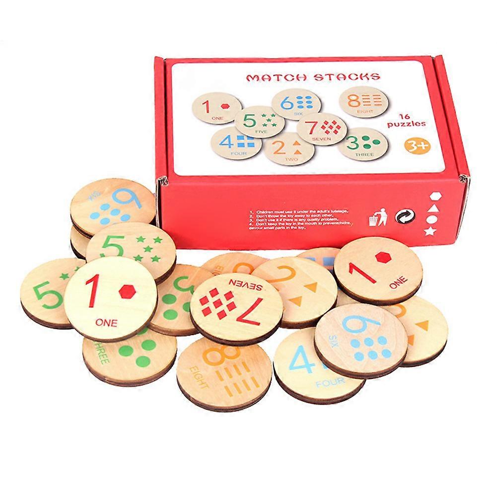 Children Educational Wooden Matching Pairing Kid Memory Board Game Interactive Toy(Number)