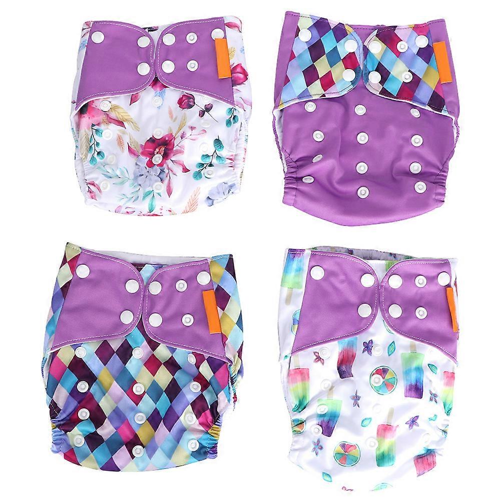 Breathable Soft Waterproof Adjusted Washable Reusable Infant Diaper Pants (Type V)