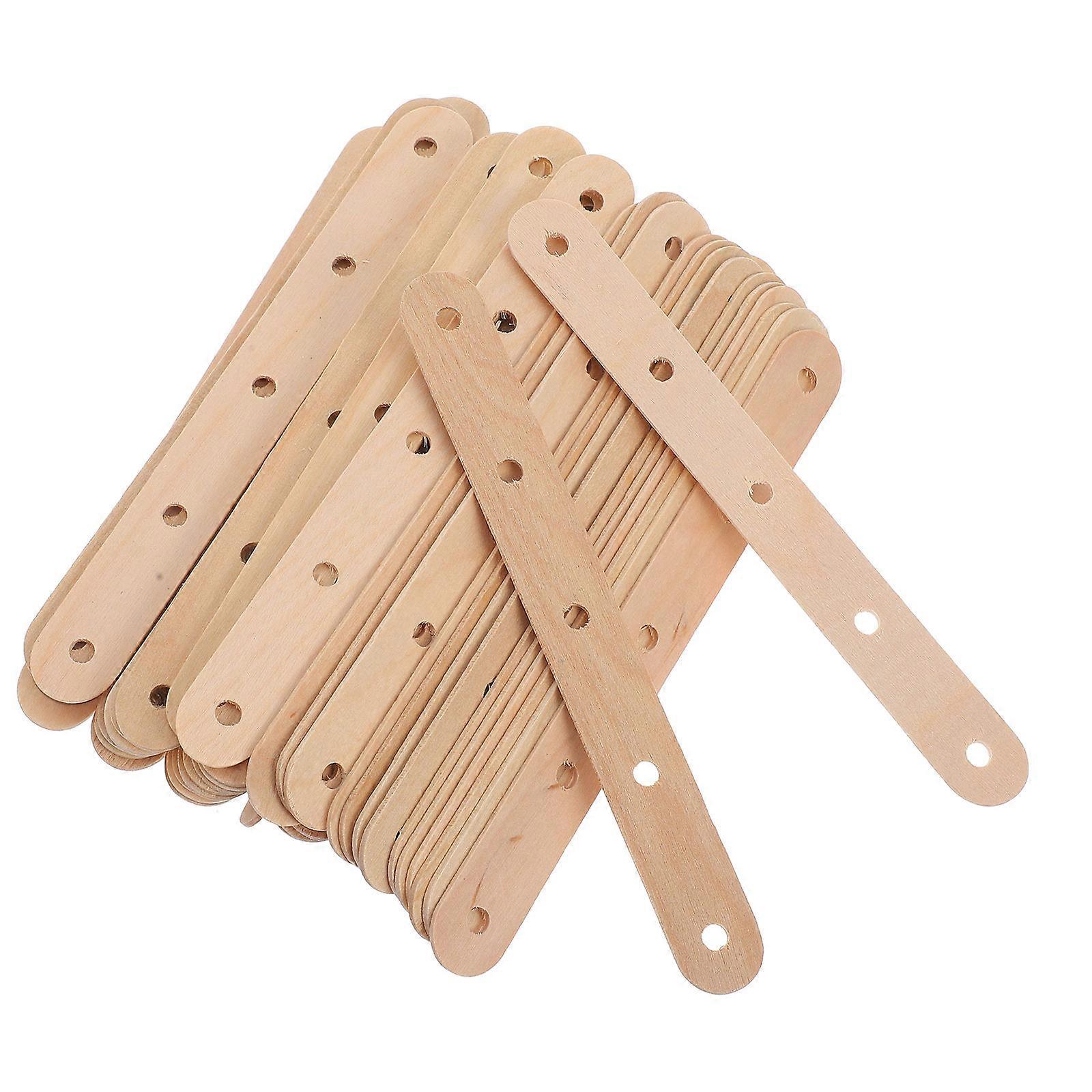 50pcs Adjustable Candle Wick Holders with Flexible Centering Design for DIY Candle Making – Secure & Easy to Use Wooden Wick Bars