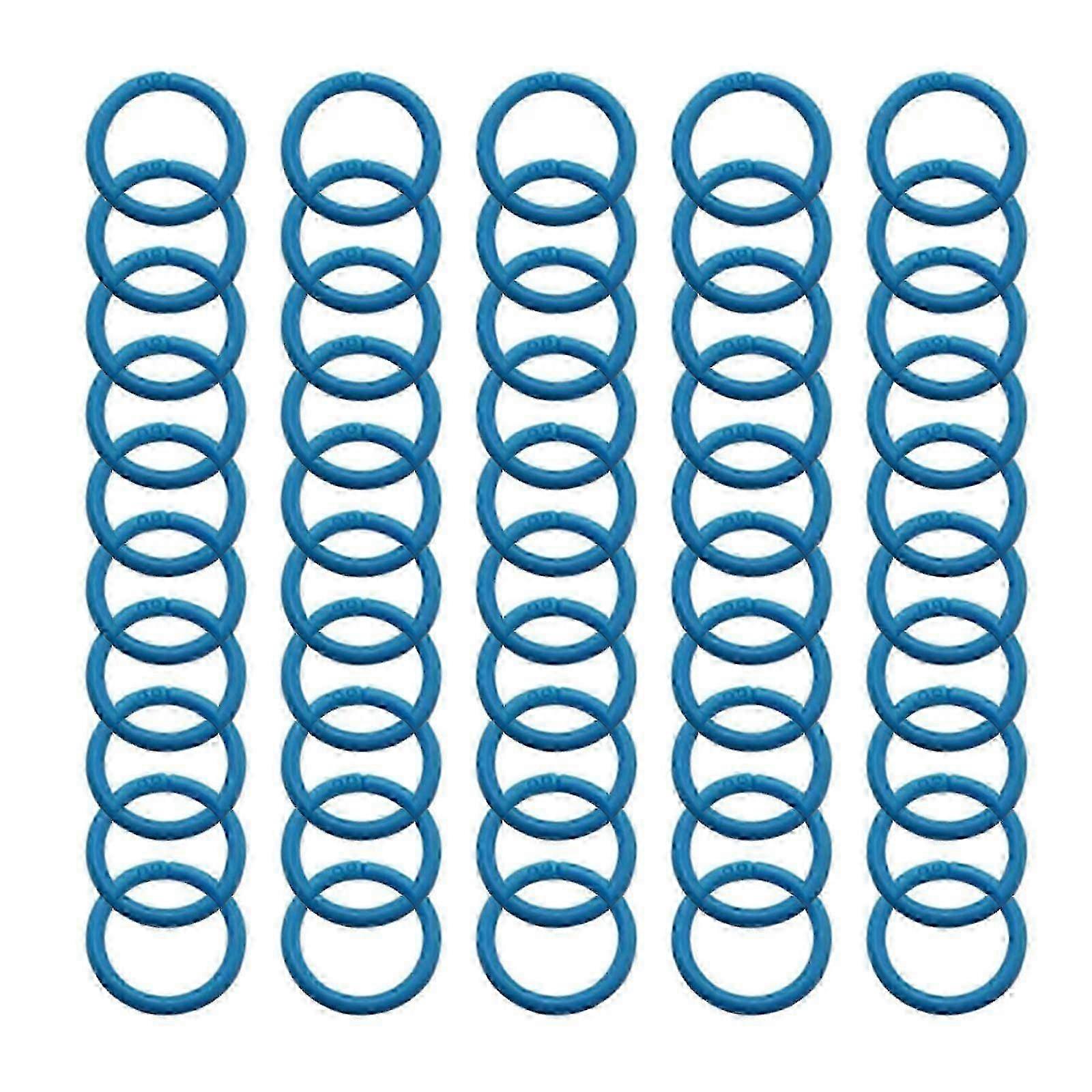50pcs Colorful Double Buckle Book Rings for Scrapbook Binding and Loose Leaf Storage-Compatible with Certain Brands