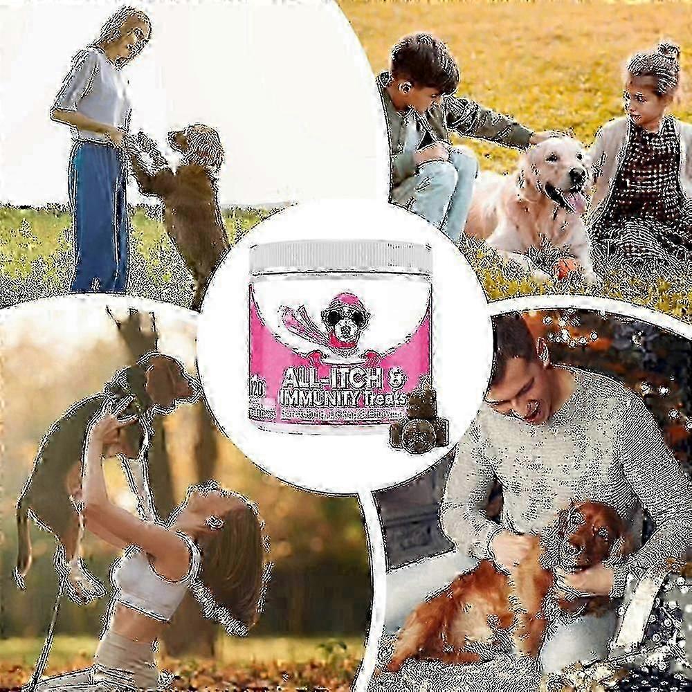 Nutri-Paw All-Itch Immunity Treats For Dogs-Soothe Itchy Paws,Eyes,Ears,Skin