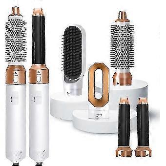 5 in 1 Hair Styler Air Styler with Hot Air Brush Hair Dryer Straightener (Platinum)