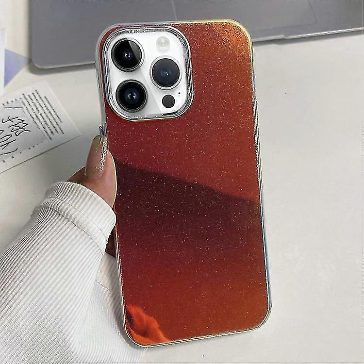 For iPhone 14 Plus Electroplated Frame IMD Glitter Powder Phone Case