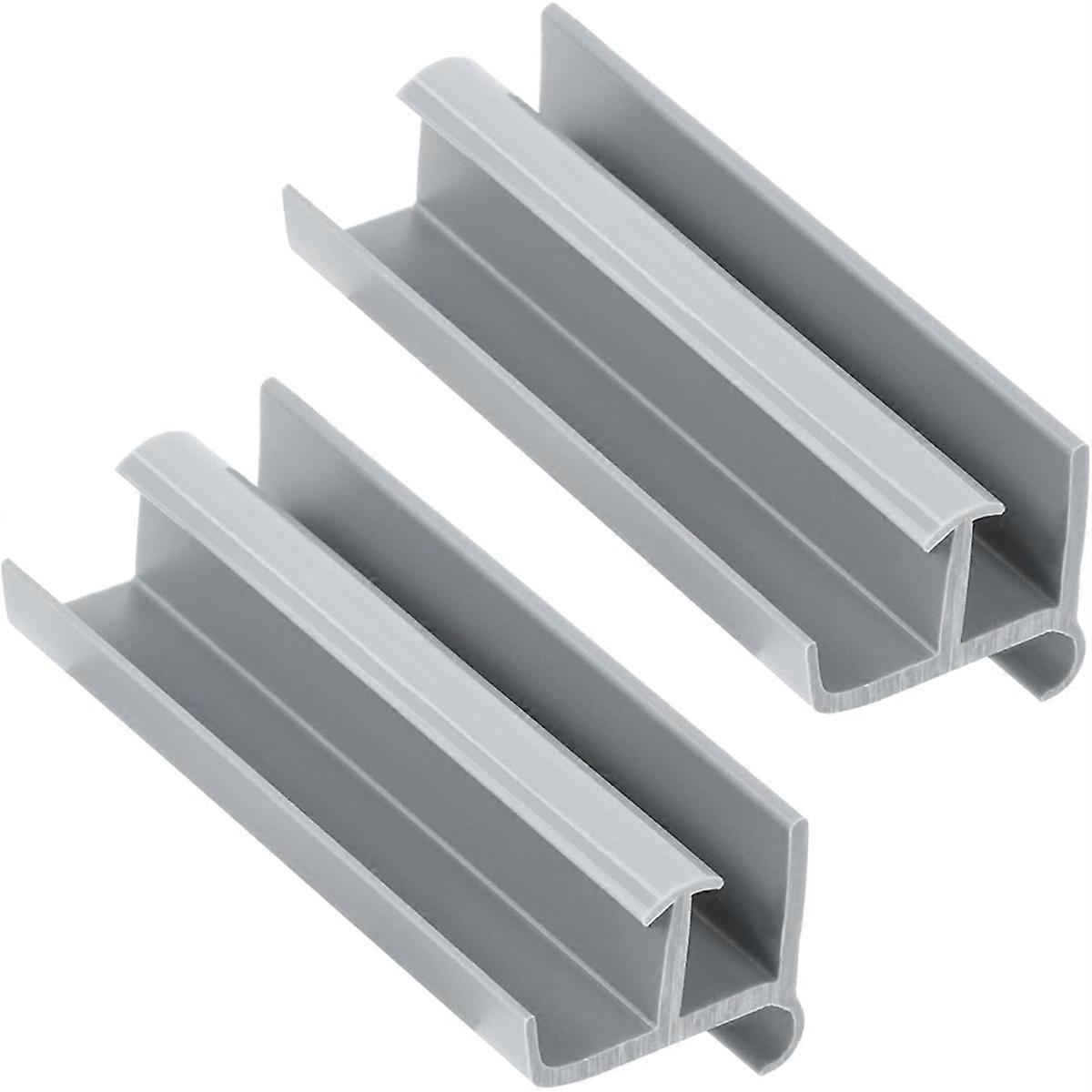 Sliding Shower Door Bottom Guide - 1-3/8Inch Wide X 3Inch Long, Easy to Install for Glass Shower Doors (2 Pack)