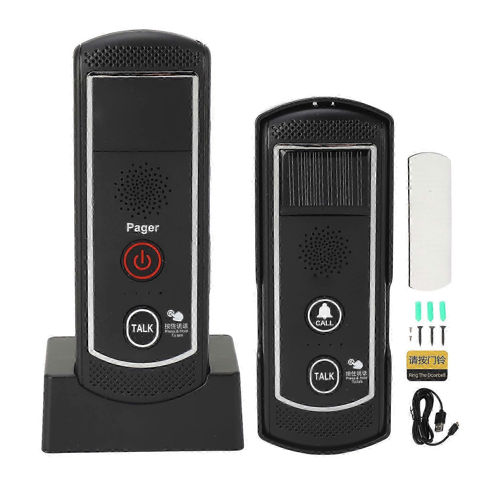 2025 Wireless Intercom Door Solar Charging 16 Channel Home Security Bell 2000m Long Distance Built in Battery