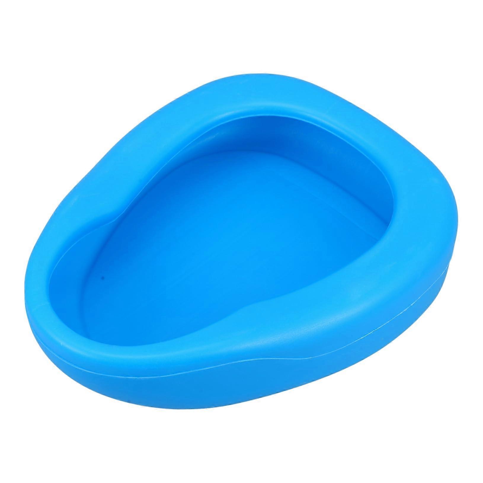 Blue urinal for bedridden elderly and disabled patients, easy to clean, comfortable and practical for onthego use.