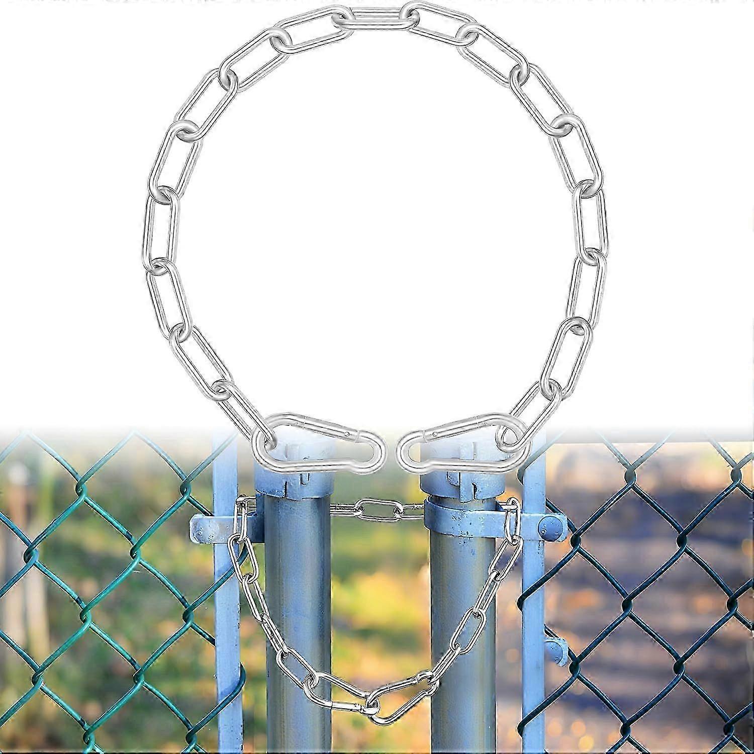 Grindkedja för utomhus staket 1 st, 304 rostfritt stål grindkedjor lås för