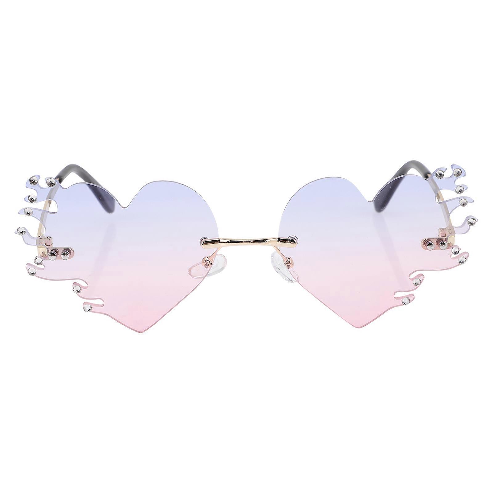 1 Pair Flame Eyeglasses Fashion Frameless Sunglasses Party Eyeglasses Props